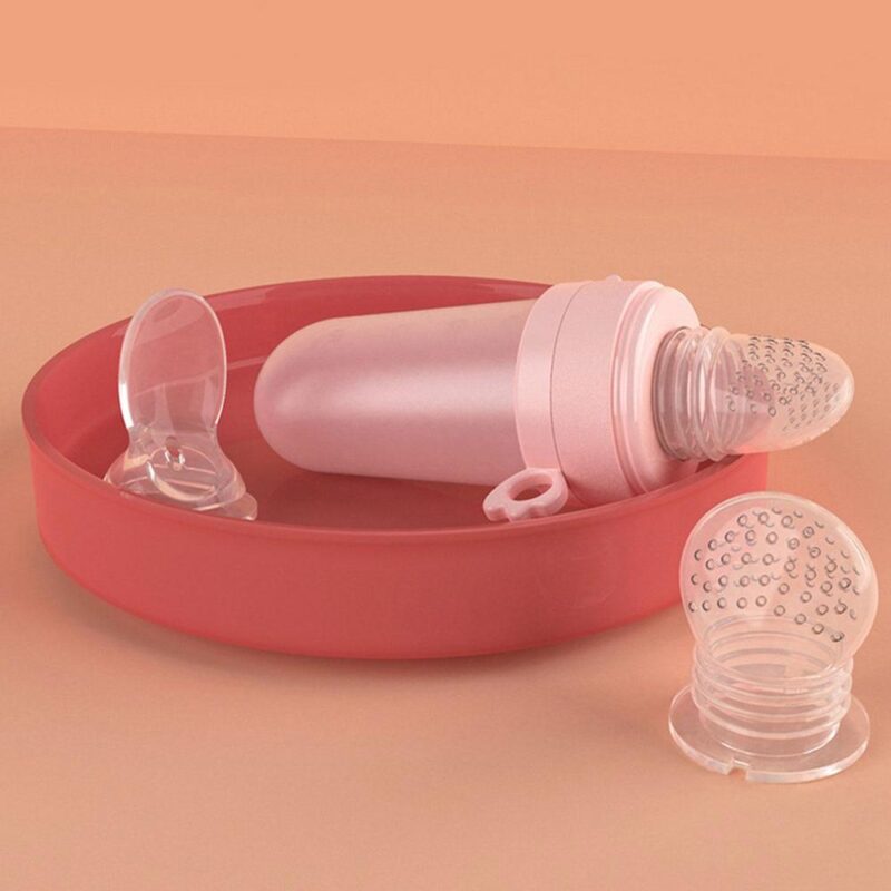 SILICONE BABY FRUIT FEEDER SPOON